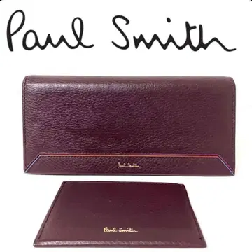 새상품 폴스미스 Paul Smith 장지갑 카드 케이스 포함 와인 덮개형