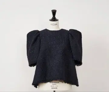 새상품 HEVE Bubbly Tweed navy