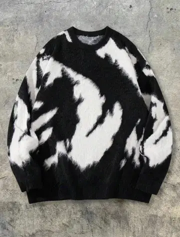 오버 사이즈 타이다이 니트 스웨터 (S, M, L, XL 사이즈)