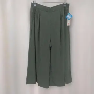 올리브 그린 편안하고 예쁜 와이드 팬츠