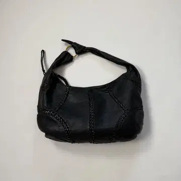 00s Real leather half moon shoulder bag