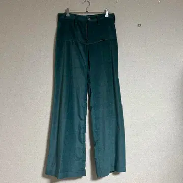 [ 착용 사진 있음 ] Wrangler 플레어 슬랙스 그린 벨로아 원단