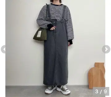 새상품 시마무라 rumi 데님 점프수트 LL