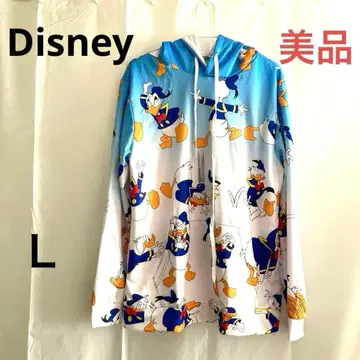 미사용 새상품 Disney 도널드 덕 후드 부착 긴팔 후드티 L 사이즈