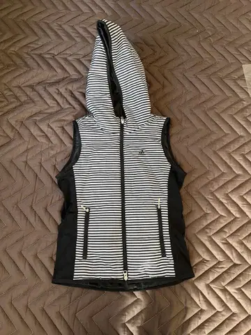 adidas 스트라이프 후드 부착 베스트