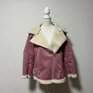 WEGO 페이크 무스탕 라이더 자켓