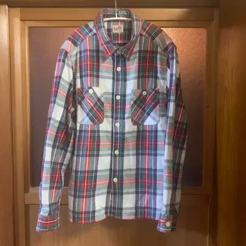 새상품급 휴스턴 Houston 헤비 체크 플란넬 셔츠 XL 사이즈