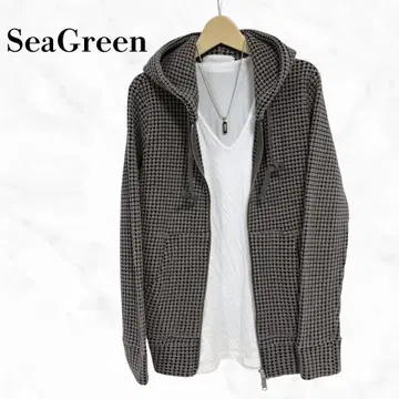 seagreen 오니 와플 후드티 집업 후드티 상의