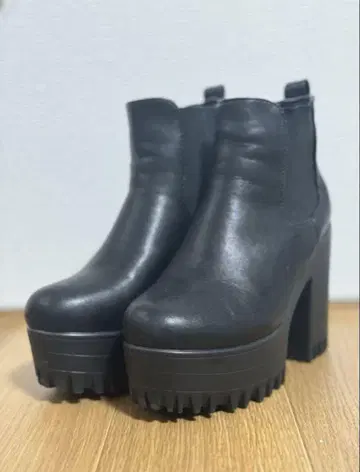 통굽 사이드 고어 부츠