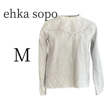 새상품급 ehka sopo 에카 소포 (스트라이프) 긴팔 셔츠 M