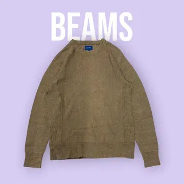 BEAMS 빔즈 베이지 니트 스웨터 M 사이즈 긴팔 S-814