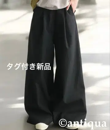 안티카 린넨 와이드 팬츠 블랙 택 포함 새상품