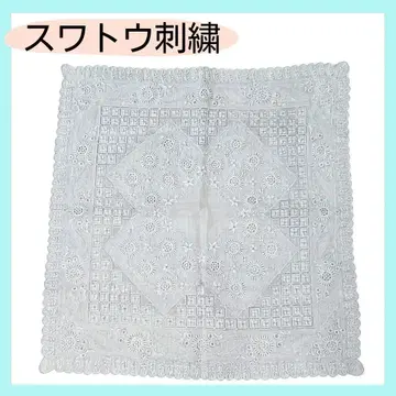 스와토 자수 손수건 산두 자수 앤티크 빈티지 세계 3대 자수