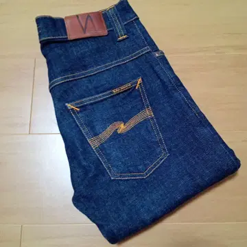 누디진 씬 핀 W30 L34 다크 네이비