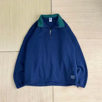 90s USA 러셀 애슬레틱 하프 지퍼 맨투맨 네이비 L