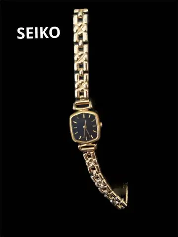 SEIKO 골드 스퀘어 페이스 손목시계