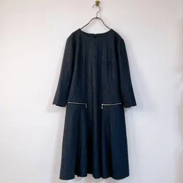 [ UNTITLED ] 언타이틀(2) 긴팔 무릎 기장 원피스 턱 스커트