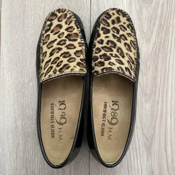 레오파드 무늬 로퍼 키즈 여성용 21.5cm
