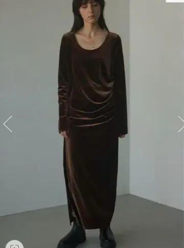 BLACK by moussy velour long dress
