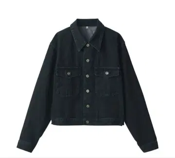 MUJILabo 와시콘 데님 자켓 다크 그레이 여성 M