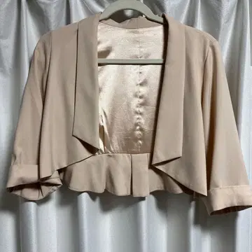 숏 볼레로 베이지 핑크