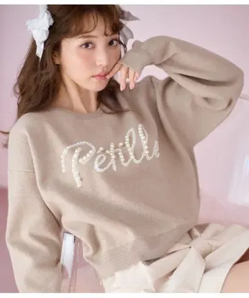PEACH JOHN 메시지 펄 니트