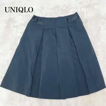 유니클로 무릎 기장 플레어 스커트 심플 깔끔 페미닌 허리밴딩