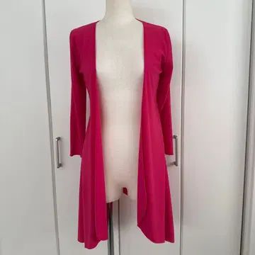핑크 롱 가디건 긴팔