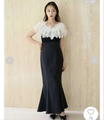 [ SNIDEL ] 스나이델 하이웨스트 헴플레어 트윌 스커트 블랙 0
