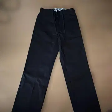 블랙 밴딩 스트레이트 팬츠