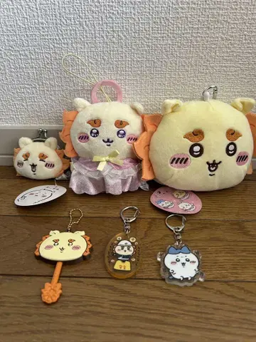치이카와 시사 하치와레 봉제 인형 파우치 키링 세트