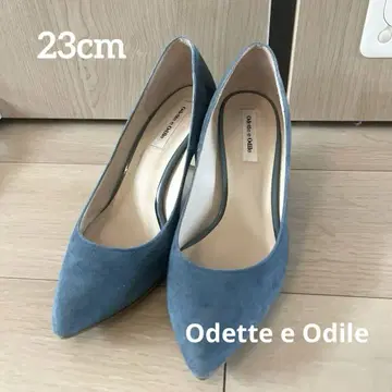 [ 새상품급 ] 오데뜨 앤 오딜 스웨이드 펌프스 23cm 블루 계열