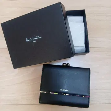 Paul Smith 3단 폴더형 지갑 블랙 꽃무늬 내부 박스 포함