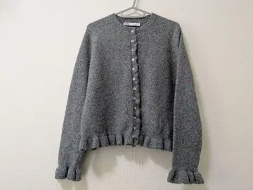ZARA 프릴 니트 가디건