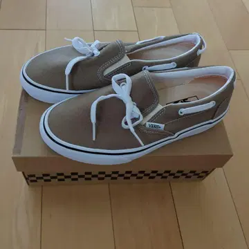 VANS 브라운 슬립온 미사용 23cm