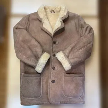 무스탕 양가죽 보아 안감 자켓 브라운 천연 가죽 우루과이 제