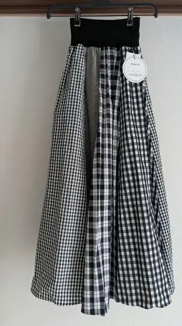 새상품 MONiLE 모니레 깅엄 체크 롱 스커트