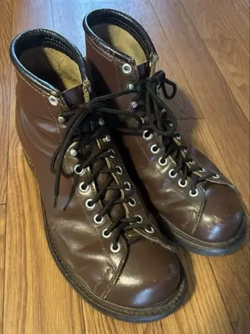몽키 부츠 아메카지 유리 가죽 빈티지