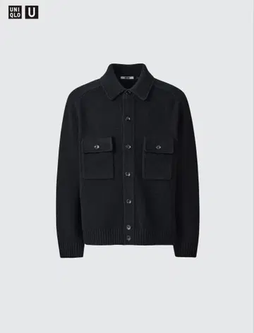 UNIQLO U 프리미엄 울 니트 자켓 XL 블랙