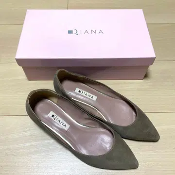 다이애나 그레이 스웨이드 스틸레토 플랫슈즈