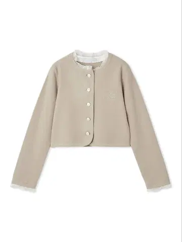 CELFORD 프릴 탈부착 가디건 그레이지 38