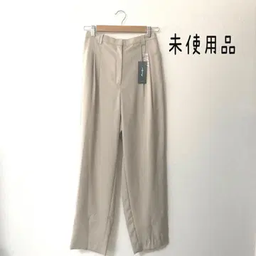 MIRROR STOKE 린넨 턱 와이드 슬랙스 팬츠 미사용품