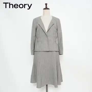 새상품급 띠어리 셋업 스커트 수트 그레이 사이즈 2*GD1014