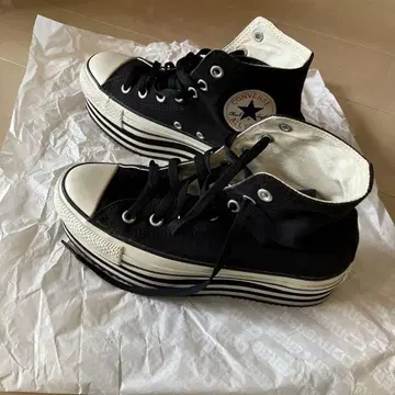 CONVERSE ALL STAR 블랙 하이컷 스니커즈