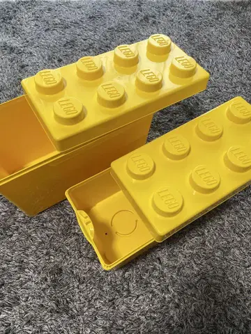 LEGO 블록형 보관 케이스 단품 옐로우 컬러