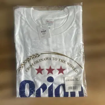 [ 새상품 ] 오리온 맥주 T셔츠 XL 사이즈 화이트