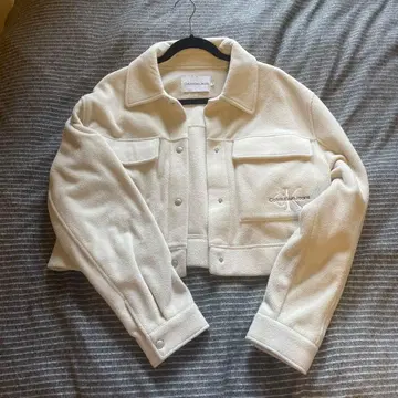Calvin Klein Jeans 크롭 자켓 M 아이보리
