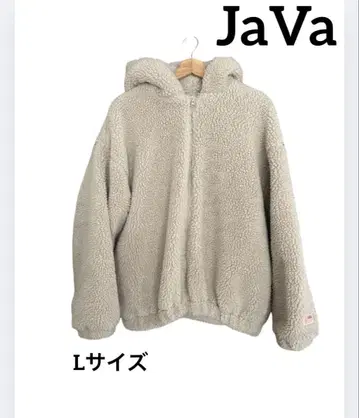 JaVa 후드 부착 보아 자켓 베이지 L 사이즈