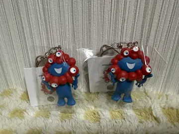 오사카 간사이 박람회 먁먁 입체 PVC 키링 마스코트 2세트