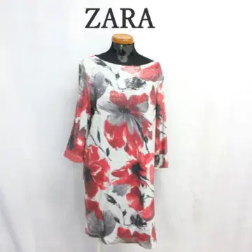 MY1456 ZARA 자라 원피스 스팽글 꽃무늬 사이즈 M